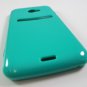 Turquoise Soft TPU Gel Skin Case Cover for HTC Evo 4G LTE (Sprint) w/ Screen Protector
