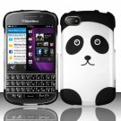 Hard Plastic Snap On Case Cover for Blackberry Q10 (AT&T/Sprint/T-Mobile/Verizon) - Panda Bear
