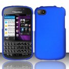 Hard Plastic Snap On Case Cover Blackberry Q10 (AT&T/Sprint/T-Mobile/Verizon) - Blue