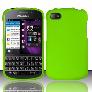Hard Plastic Snap On Case Cover Blackberry Q10 (AT&T/Sprint/T-Mobile/Verizon) - Neon Green
