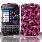 Hard Plastic Snap On Bling Case for Blackberry Q10 (AT&T/Sprint/T-Mobile/Verizon) - Hot Pink Leopard