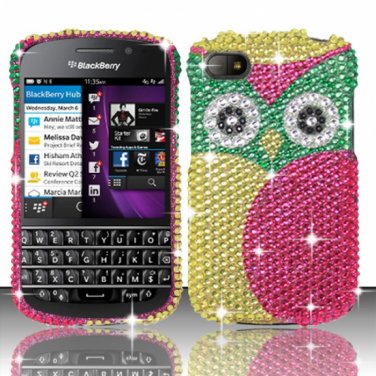 Hard Plastic Snap On Bling Case Cover Blackberry Q10 (AT&T/Sprint/T-Mobile/Verizon) - Starry Owl