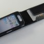 Vertical Genuine Leather Flip Case Cover Rotating Belt Clip Apple iPhone 5 - Black w/ Screen Guard