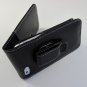 Vertical Genuine Leather Flip Case Cover Rotating Belt Clip for Apple iPhone 5 - Black