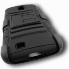 Black Rugged Armor Hybrid Hard Case with Kickstand Belt Clip Holster for Samsung Galaxy S4 S IV