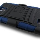 Navy Blue Rugged Armor Hybrid Hard Case with Kickstand Belt Clip Holster for Samsung Galaxy S4 S IV