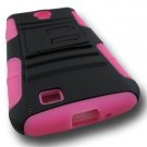 Hot Pink Rugged Armor Hybrid Hard Case with Kickstand Belt Clip Holster for Samsung Galaxy S4 S IV