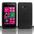 Soft Silicone Rubber Skin Case Cover for Nokia Lumia 810 (T-Mobile) - Black
