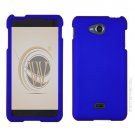 Hard Plastic Rubberized Snap On Case Cover for LG Spirit 4G MS870 (MetroPCS) - Blue
