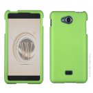 Hard Plastic Rubberized Snap On Case Cover for LG Spirit 4G MS870 (MetroPCS) - Neon Green