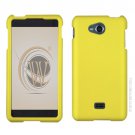 Hard Plastic Rubberized Snap On Case Cover for LG Spirit 4G MS870 (MetroPCS) - Yellow