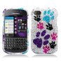 Hard Plastic Snap On Bling Case Cover for Blackberry Q10 (AT&T/Sprint/T-Mobile/Verizon) - Dog Paws
