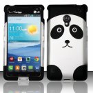 Cell Phone Case Cover Snap On for LG Lucid 2 VS870 (Verizon) - Panda Bear + Screen Protector