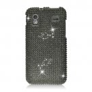 Hard Plastic Bling Rhinestone Design Case Cover for Samsung Captivate Glide 4G - Black