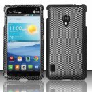 Cell Phone Case Cover Hard Plastic Snap On for LG Lucid 2 VS870 (Verizon) - Carbon Fiber