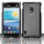 Cell Phone Case Cover Hard Plastic Snap On for LG Lucid 2 VS870 (Verizon) - Carbon Fiber