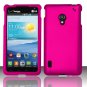 New Cell Phone Case Cover Snap On for LG Lucid 2 VS870 (Verizon) - Rose Pink + Screen Protector