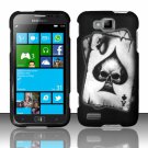 Cell Phone Case Cover Hard Plastic Snap On for Samsung  ATIV S T899m (T-Mobile) - Spade Skull