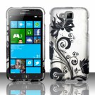 Cell Phone Case Cover Hard Plastic Snap On for Samsung  ATIV S T899m (T-Mobile) - Black Vines