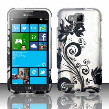 Cell Phone Case Cover Hard Plastic Snap On for Samsung  ATIV S T899m (T-Mobile) - Black Vines
