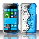 Cell Phone Case Cover Hard Plastic Snap On for Samsung  ATIV S T899m (T-Mobile) - Blue Vines