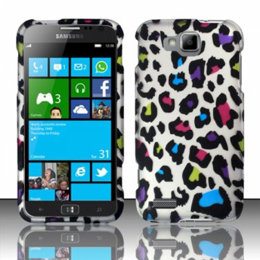 Cell Phone Case Cover Hard Plastic Snap On for Samsung  ATIV S T899m (T-Mobile) - Rainbow Leopard