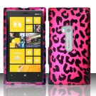 Cell Phone Case Cover Hard Plastic Snap On for Nokia Lumia 920 (AT&T) – Hot Pink Leopard