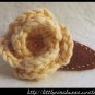 Crocheted small rose - peach