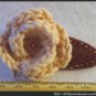 Crocheted small rose - peach