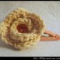 Crocheted small rose - peach