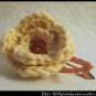 Crocheted small rose - peach