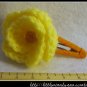 Crocheted small rose - yellow