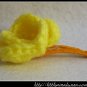 Crocheted small rose - yellow