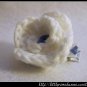 Crocheted small rose - white
