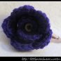 crocheted small rose - dark purple