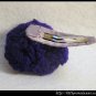 crocheted small rose - dark purple