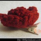 Crocheted small rose - Dark Red