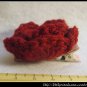 Crocheted small rose - Dark Red