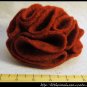 Felt flower alligator clip - Dark Red