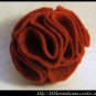 Felt flower alligator clip - Dark Red