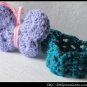 Crocheted headband with purple butterfly - for newborn