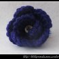 crocheted small rose - dark purple