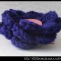 Crocheted flower clip - dark purple