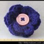 Crocheted flower clip - dark purple