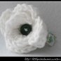 Crocheted small rose - white