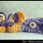 Crocheted headband with butterfly