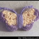 Crocheted butterfly - pink/purple