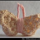 Crocheted butterfly - light pink