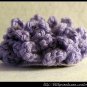 Crocheted puffy flower hair clip - purple