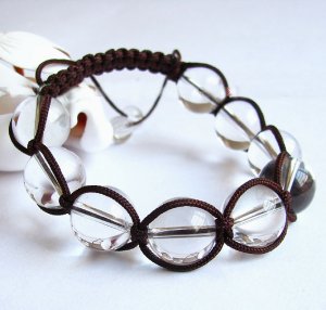 14mm Rock crystal bracelet Quartz Feng Shui Free Gift Zi Wei Dou Shu Fortune-telling
